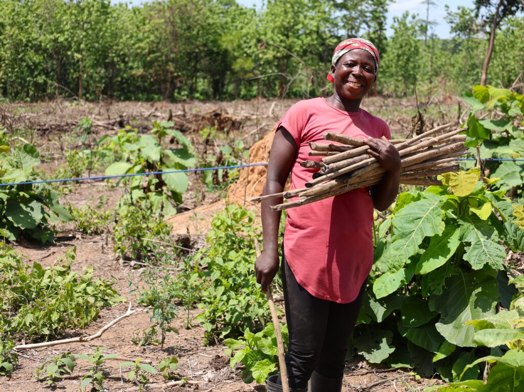 
Felicia Moro is preparing the land for planting